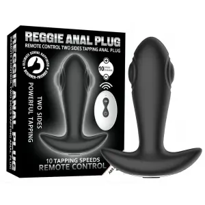 Анальна вібро пробка Dual tapping anal plug