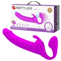 Безремневий страпон ZANINI, 10 vibration functions 10 thumping functions — Переглянути зображення 1