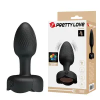 Анальна пробка з вібрацією PRETTY LOVE Olman, 10 Wibracji, Silikon — Просмотреть изображение 1