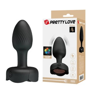 Анальна пробка з вібрацією PRETTY LOVE Olman, 10 Wibracji, Silikon