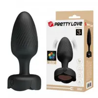 Анальна пробка з вібрацією та підсвічуванням Pretty Love Osborn, чорна — Переглянути зображення 1