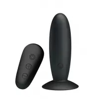 Анальна пробка з вібрацією MR Play Super Rower Remote Control Vibrating Anal Plug, чорна — Просмотреть изображение 1