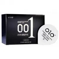 Презервативи Olo 0.01 Black, ультратонкі, з гіалуроновою кислотою, 10 шт — Переглянути зображення 1