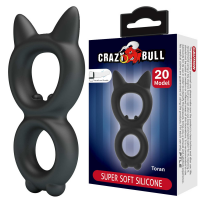 Ерекційне кільце Crazy Bull Super Soft Silicone Toran, чорне