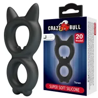 Ерекційне кільце Crazy Bull Super Soft Silicone Toran, чорне — Переглянути зображення 1