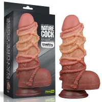 Фалоімітатор Dual-Layered Silicone Nature Cock 9.5, коричневий