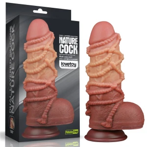 Фалоімітатор Dual-Layered Silicone Nature Cock 9.5, коричневий