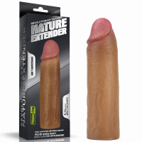 Насадка на пеніс Revolutionary Silicone Nature Extender 1.5, коричнева
