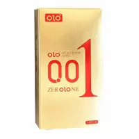 Презервативи Olo Foil 0.01 Gold, ультратонкі, з точками та ребрами, гіалуронова змазка, 10 шт — Переглянути зображення 1