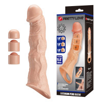 Подовжуюча насадка на пеніс Extension Penis Sleeve with Modular Length Blocks – 28 cm