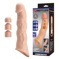 Подовжуюча насадка на пеніс Extension Penis Sleeve with Modular Length Blocks – 28 cm — Просмотреть изображение 1