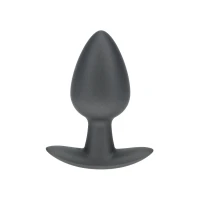 Анальна пробка Smooth Silicone Anal Plug - Medium - 3.1 / 7,9 cm - Gunmetal — Переглянути зображення 1