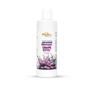 Водний лубрикант 2в1 для інтимної близькості та масажу MyLove Aroma Series Grape (Виноград), 300 мл