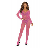 Бодістокінг жіночий SoftLine 2061 Pink, рожевий, сітчастий