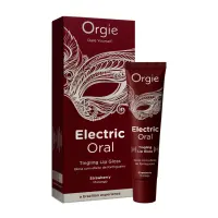 Стимулюючий блиск для губ та оральних пестощів Orgie Electric Oral Strawberry, 10 мл — Переглянути зображення 1
