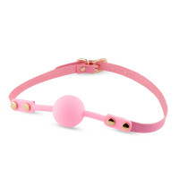 Силіконовий рожевий кляп Ball Gag Pink з регульованим ремінцем