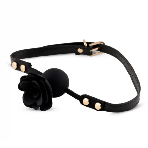 Кляп Black Rose Ball Gag, чорний