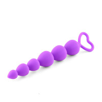 Анальні кульки Anal Beads Purple Heart, фіолетові