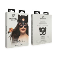 Маска кішечки Bedroom Fantasies PU Leather Kitty Black, чорна