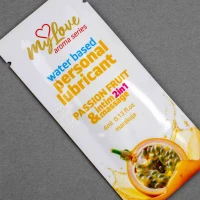 Водний лубрикант 2 в 1 для інтимної близькості та масажу MyLove Aroma Series Passion Fruit, 4 мл — Просмотреть изображение 1
