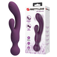 Вібратор-кролик PRETTY LOVE All Rounder Dual-Action, силікон, фіолетовий, подвійна стимуляція