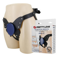 Універсальна система для страпону PRETTY LOVE Caldric II, чорний/синій, регульований Harness Briefs