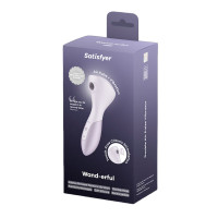 Лавандовий масажер із хвилями тиску та потужною вібрацією Satisfyer Wand-erful, 16 см
