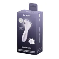 Лавандовий масажер із хвилями тиску та потужною вібрацією Satisfyer Wand-erful, 16 см