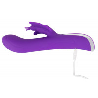 Вібратор кролик Sweet Smile Rechargeable Rotating, фіолетовий