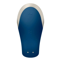 Вібратор Satisfyer Double Love Luxury Partner Vibrator, синій — Переглянути зображення 4