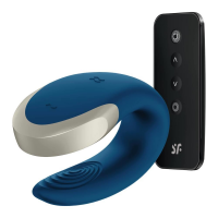 Вібратор Satisfyer Double Love Luxury Partner Vibrator, синій — Переглянути зображення 6