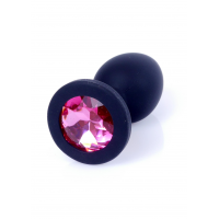 Анальна пробка Jawellery Black Silikon PLUG SmallPink Diamond