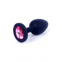 Анальна пробка Jawellery Black Silikon PLUG SmallPink Diamond — Просмотреть изображение 5