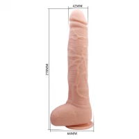 Фалоімітатор Beautiful Dick, тілесний, 28 см — Переглянути зображення 8