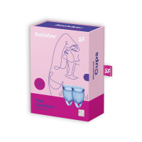 Набір з 2 менструальних чаш Satisfyer Feel Confident, синій