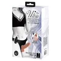 Страпон з вібрацією Ultra Passionate Harness Realdeal Penis Strap On, коричневий — Переглянути зображення 8