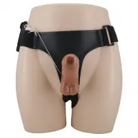Подвійний страпон BAILE- Ultra Passionate Harness Dual Penis 6,2'' — Переглянути зображення 3