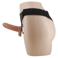 Подвійний страпон BAILE- Ultra Passionate Harness Dual Penis 6,2'' — Переглянути зображення 6