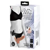 Подвійний страпон BAILE- Ultra Passionate Harness Dual Penis 6,2'' — Переглянути зображення 7