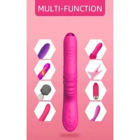 Вібратор Angelia USB 3 functions of thrusting / 20 vibrations Pink — Переглянути зображення 4