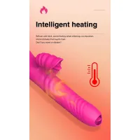 Вібратор Angelia USB 3 functions of thrusting / 20 vibrations Pink — Переглянути зображення 6