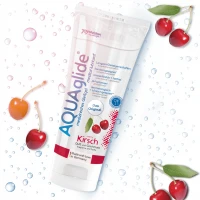 Лубрикант на водній основі з ароматом вишні AQUAglide Cherry , 100 мл — Переглянути зображення 2