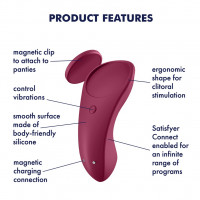 Кліторальний вібратор Satisfyer Sexy Secret, бордовий — Просмотреть изображение 8