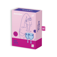 Набір з 2 менструальних чаш Satisfyer Feel Good, темно-сині — Просмотреть изображение 5
