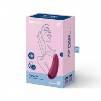 Вакуумний стимулятор клітора для жінок Satisfyer Curvy 1+, бордовий — Переглянути зображення 7