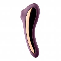 Вакуумний стимулятор клітора для жінок з вібрацією Satisfyer Dual Kiss, фіолетовий — Просмотреть изображение 3