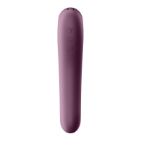 Вакуумний стимулятор клітора для жінок з вібрацією Satisfyer Dual Kiss, фіолетовий — Просмотреть изображение 4