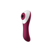 Вакуумний стимулятор клітора для жінок з вібрацією Satisfyer Dual Crush, бордовий — Просмотреть изображение 3