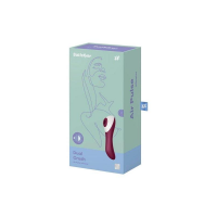 Вакуумний стимулятор клітора для жінок з вібрацією Satisfyer Dual Crush, бордовий — Просмотреть изображение 4