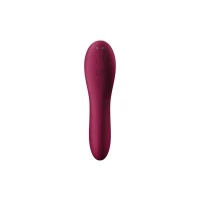 Вакуумний стимулятор клітора для жінок з вібрацією Satisfyer Dual Crush, бордовий — Переглянути зображення 5